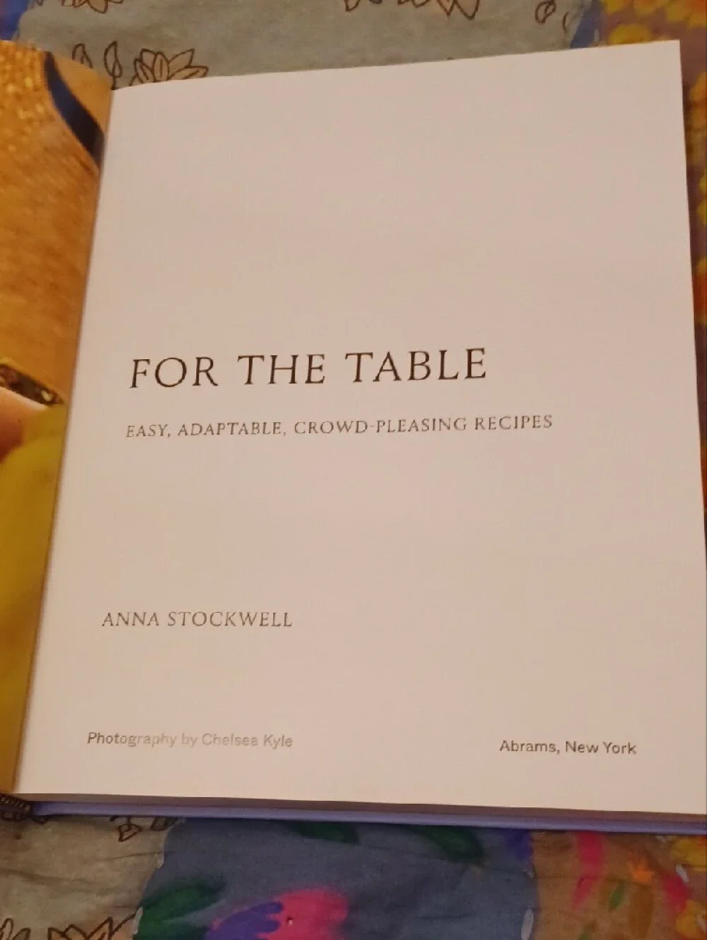For The Table Cookbook - Lavender Cover